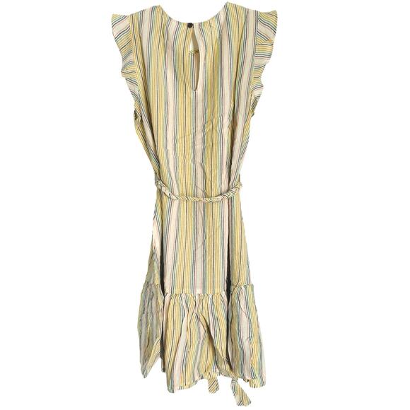 MARINE LAYER Laney Linen Blend Mini Dress in Beachy Stripe-Size L - Picture 10 of 10